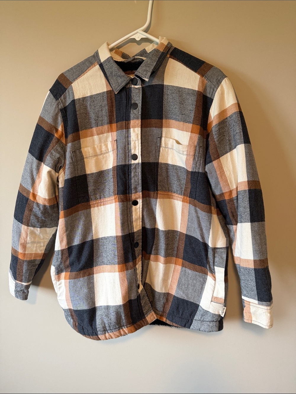 Wind River Plaid Flannel Fleece Lined Shacket Jacket Sherpa Lined Chore Coat XL